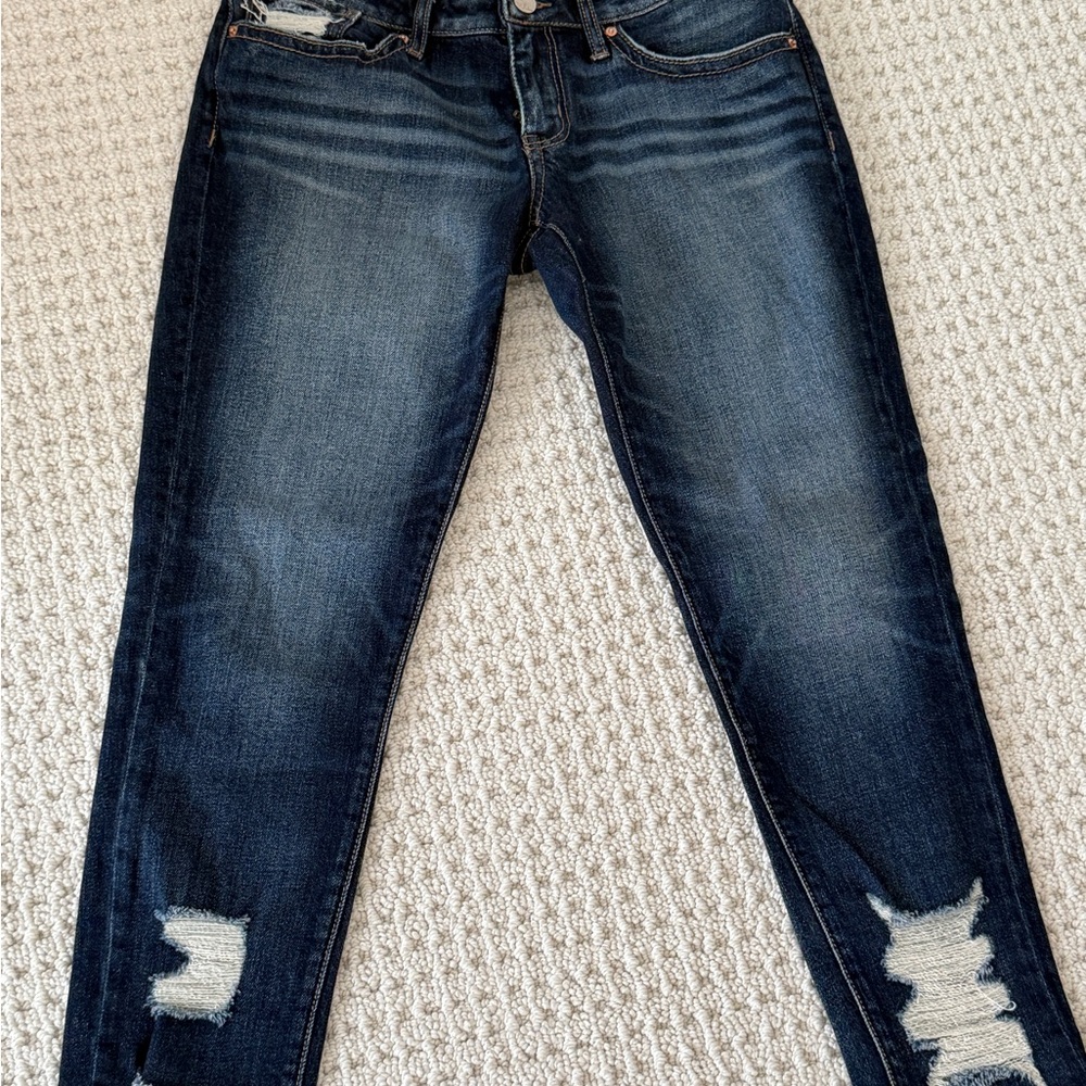 BKE Women's Distressed Blue Jeans